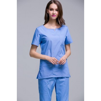 O.T DRESS SKY BLUE BLUE ROUND NECK FEMALE EXTRA LARGE